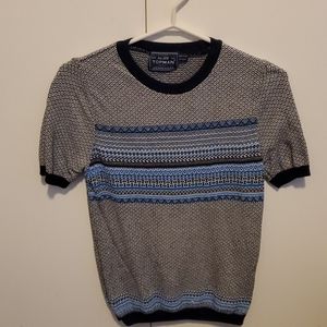 Topman Mens knitted short sleeve sweater shirt